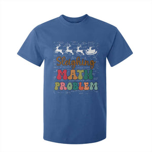 Math Teacher Christmas T Shirt For Kid Sleighing Math Problem Xmas Gift TS10 Royal Blue Print Your Wear