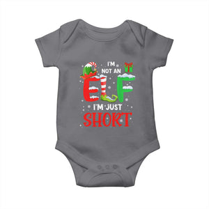 Funny Christmas Baby Onesie I'm Not An Elf Just Short Xmas TS10 Charcoal Print Your Wear
