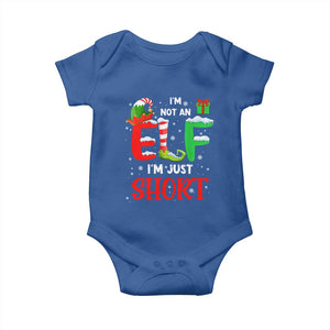 Funny Christmas Baby Onesie I'm Not An Elf Just Short Xmas TS10 Royal Blue Print Your Wear