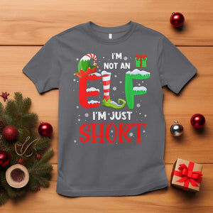 Funny Christmas T Shirt I'm Not An Elf Just Short Xmas TS10 Charcoal Print Your Wear
