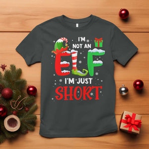 Funny Christmas T Shirt I'm Not An Elf Just Short Xmas TS10 Dark Heather Print Your Wear