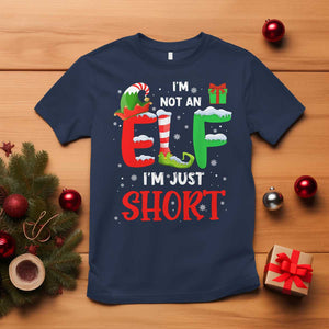 Funny Christmas T Shirt I'm Not An Elf Just Short Xmas TS10 Navy Print Your Wear