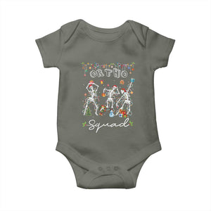 Ortho Nurse Doctor Christmas Baby Onesie Skeletons Orthopedics Nurse Rn Crew TS10 Military Green Print Your Wear