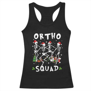 Funny Christmas Ortho Nurse Racerback Tank Top Xmas Dancing Skeleton Orthopedics PICU Icu Nurse Rn Crew TS10 Black Print Your Wear