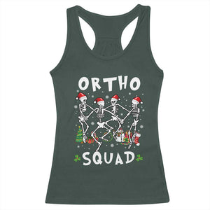 Funny Christmas Ortho Nurse Racerback Tank Top Xmas Dancing Skeleton Orthopedics PICU Icu Nurse Rn Crew TS10 Dark Forest Green Print Your Wear