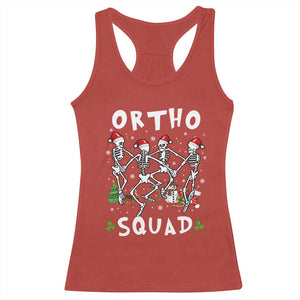 Funny Christmas Ortho Nurse Racerback Tank Top Xmas Dancing Skeleton Orthopedics PICU Icu Nurse Rn Crew TS10 Red Print Your Wear