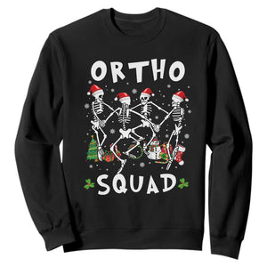 Funny Christmas Ortho Nurse Sweatshirt Xmas Dancing Skeleton Orthopedics PICU Icu Nurse Rn Crew TS10 Black Print Your Wear