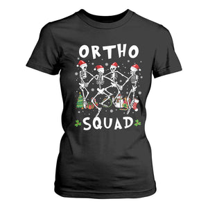 Funny Christmas Ortho Nurse T Shirt For Women Xmas Dancing Skeleton Orthopedics PICU Icu Nurse Rn Crew TS10 Black Print Your Wear