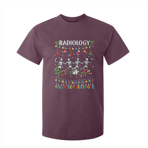 Christmas Radiologic Technologist T Shirt For Kid Radiology You Pose We Expose Dancing Skeletons Dance Xray Rad Tech TS10 Maroon Print Your Wear