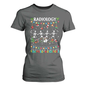 Christmas Radiologic Technologist T Shirt For Women Radiology You Pose We Expose Dancing Skeletons Dance Xray Rad Tech TS10 Dark Heather Print Your Wear