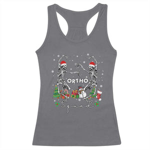 Funny Christmas Nurse Racerback Tank Top Ortho Squad Dancing Skeleton Orthopedics PICU Icu Nurse Rn Crew TS10 Charcoal Print Your Wear