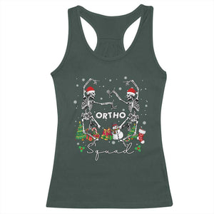 Funny Christmas Nurse Racerback Tank Top Ortho Squad Dancing Skeleton Orthopedics PICU Icu Nurse Rn Crew TS10 Dark Forest Green Print Your Wear