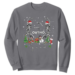 Funny Christmas Nurse Sweatshirt Ortho Squad Dancing Skeleton Orthopedics PICU Icu Nurse Rn Crew TS10 Charcoal Print Your Wear