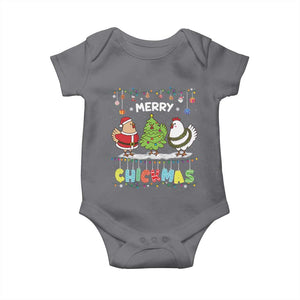 Christmas Chickens Baby Onesie Lover Gift Farm Gift Merry Chickmas TS10 Charcoal Print Your Wear