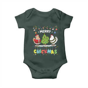Christmas Chickens Baby Onesie Lover Gift Farm Gift Merry Chickmas TS10 Print Your Wear