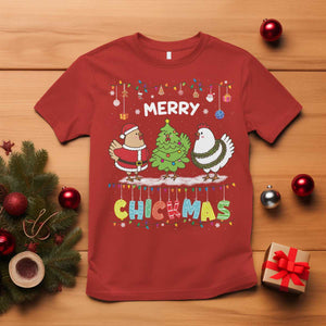 Christmas Chickens T Shirt Lover Gift Farm Gift Merry Chickmas TS10 Red Print Your Wear