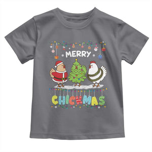 Christmas Chickens Toddler T Shirt Lover Gift Farm Gift Merry Chickmas TS10 Charcoal Print Your Wear