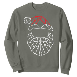 Santa Claus Christmas Sweatshirt Xmas Gift TS10 Military Green Print Your Wear