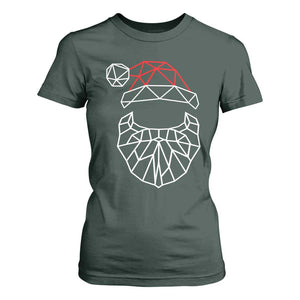 Santa Claus Christmas T Shirt For Women Xmas Gift TS10 Dark Forest Green Print Your Wear