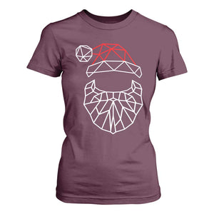 Santa Claus Christmas T Shirt For Women Xmas Gift TS10 Maroon Print Your Wear