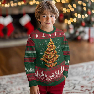 Pizza Ugly Christmas Sweater Xmas Tree Gifts Kids TS10 Christmas Print Your Wear