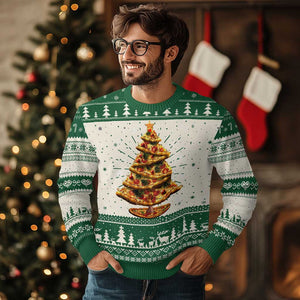 Pizza Ugly Christmas Sweater Xmas Tree Gifts Kids TS10 Green Print Your Wear