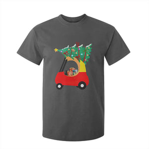 Christmas Kids T Shirt For Kid Red Car Tree Cute Xmas Toddler Boys TS10 Dark Heather Print Your Wear