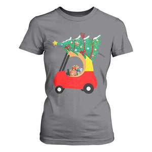 Christmas Kids T Shirt For Women Red Car Tree Cute Xmas Toddler Boys TS10 Charcoal Print Your Wear