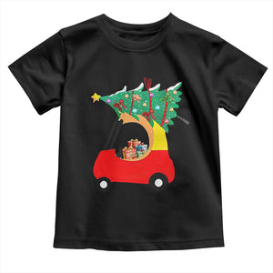 Christmas Kids Toddler T Shirt Red Car Tree Cute Xmas Toddler Boys TS10 Black Print Your Wear
