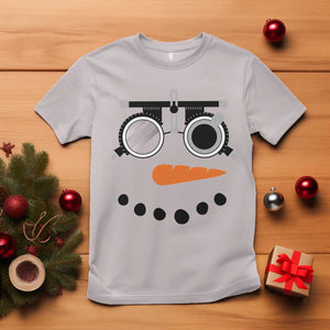 Christmas Optometry T Shirt Funny Snowman Optometrist Eye Doctor Ophthalmologist TS10 Ice Gray Print Your Wear