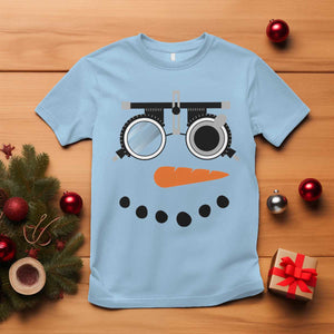 Christmas Optometry T Shirt Funny Snowman Optometrist Eye Doctor Ophthalmologist TS10 Light Blue Print Your Wear
