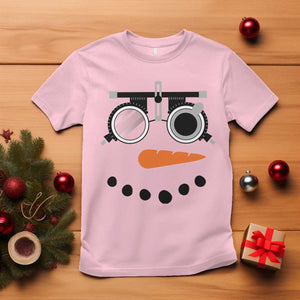 Christmas Optometry T Shirt Funny Snowman Optometrist Eye Doctor Ophthalmologist TS10 Light Pink Print Your Wear