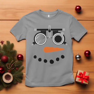 Christmas Optometry T Shirt Funny Snowman Optometrist Eye Doctor Ophthalmologist TS10 Sport Gray Print Your Wear
