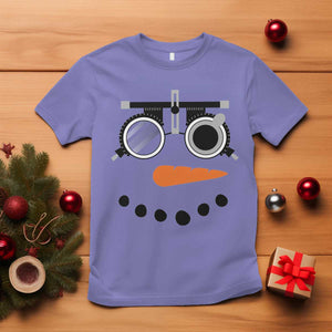 Christmas Optometry T Shirt Funny Snowman Optometrist Eye Doctor Ophthalmologist TS10 Violet Print Your Wear