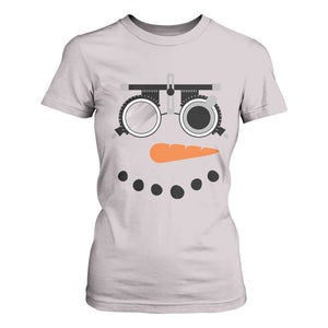 Christmas Optometry T Shirt For Women Funny Snowman Optometrist Eye Doctor Ophthalmologist TS10 Ice Gray Print Your Wear