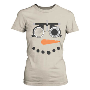 Christmas Optometry T Shirt For Women Funny Snowman Optometrist Eye Doctor Ophthalmologist TS10 Sand Print Your Wear