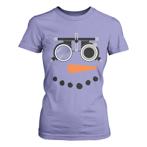 Christmas Optometry T Shirt For Women Funny Snowman Optometrist Eye Doctor Ophthalmologist TS10 Violet Print Your Wear
