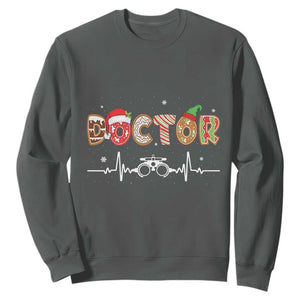 Christmas Optometry Sweatshirt Ophthalmologist Optometrist Eye Doctor Nurse Gift TS10 Dark Heather Print Your Wear