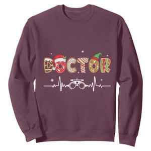 Christmas Optometry Sweatshirt Ophthalmologist Optometrist Eye Doctor Nurse Gift TS10 Maroon Print Your Wear