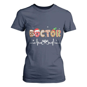 Christmas Optometry T Shirt For Women Ophthalmologist Optometrist Eye Doctor Nurse Gift TS10 Navy Print Your Wear