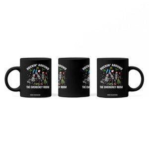 Christmas ER Nurse Coffee Mug Rockin Around Skeleton Emergency Room RN TS10 Print Your Wear
