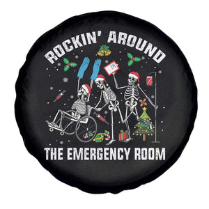 Christmas ER Nurse Spare Tire Cover Rockin Around Skeleton Emergency Room RN TS10 Print Your Wear