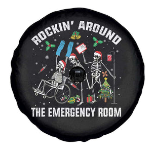 Christmas ER Nurse Spare Tire Cover Rockin Around Skeleton Emergency Room RN TS10 Print Your Wear