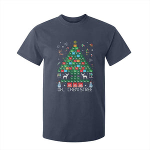 Christmas Chemistry Teacher T Shirt For Kid Oh Chemistree Laboratory Lab Tech Teacher Xmas Gift TS10 Navy Print Your Wear