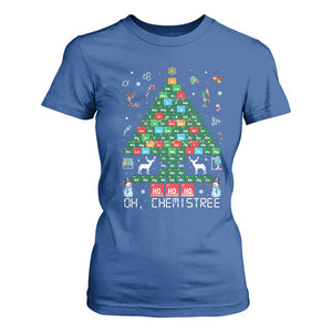 Christmas Chemistry Teacher T Shirt For Women Oh Chemistree Laboratory Lab Tech Teacher Xmas Gift TS10 Royal Blue Print Your Wear