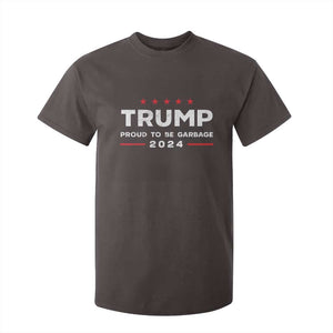 Donald Trump 2024 T Shirt For Kid Proud To Be Garbage Vote Trump President TS10 Dark Chocolate Print Your Wear