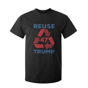 Funny Trump 2024 T Shirt For Kid 45 47 Trump Reuse Take America Back Election The Return TS10 Black Print Your Wear
