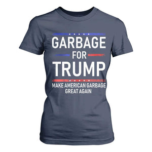 Donald Trump 2024 T Shirt For Women Garbage For Trump Make American Garbage Great Again TS10 Navy Print Your Wear