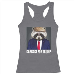 Funny Raccoon Garbage For Trump 2024 Racerback Tank Top TS10 Charcoal Print Your Wear