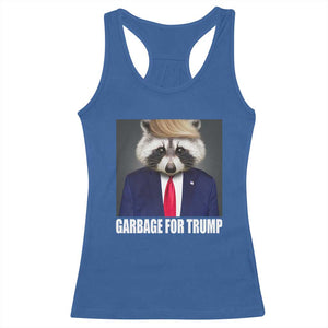 Funny Raccoon Garbage For Trump 2024 Racerback Tank Top TS10 Royal Blue Print Your Wear